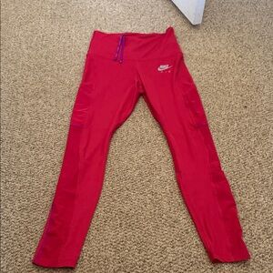 Nike dri fit  Red Leggings small